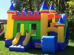 Colorful Castle Bounce House with Slide Colorful Castle Bounce House with Slide