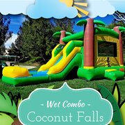 Coconut Falls Bounce House w/ Water Slide & Pool (Wet Combo)
