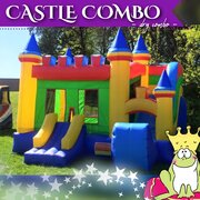 Colorful Castle Bounce House with Slide
