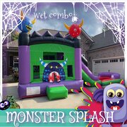 Monster Splash Bounce House w/ Water Slide & Pool (Wet Combo)