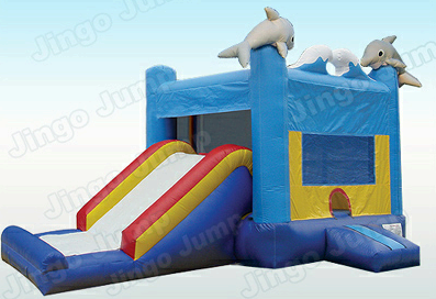 Dry (ONLY) Dolphin combo Bounce House