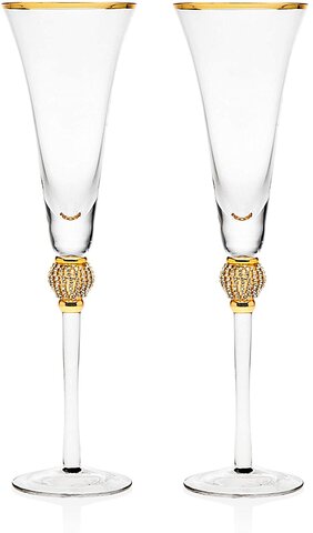 Rhinestone Champagne Flutes