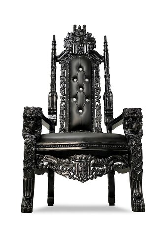 Black on Black Lion King Throne