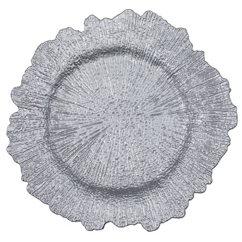 Silver Reef Acrylic Plastic Charger Plate 