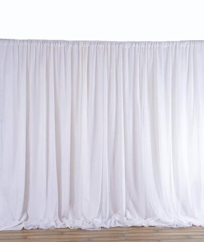 White Sheer Pipe and Drape Section