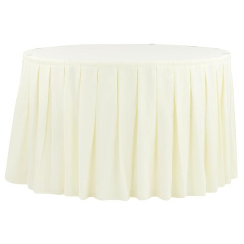 Polyester 17ft Table Skirt - Ivory