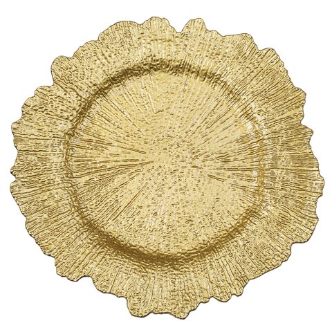 Gold Reef Acrylic Plastic Charger Plate 