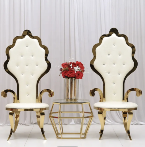 GOLD BRIDE AND GROOM CHAIR. each c hair is $85 each