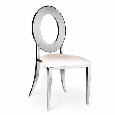 O BACK CHAIR - SILVER