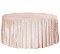  Blush Velvet 132" Round Tablecloth