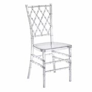  CLEAR INFINITY DIAMOND CHIAVARI CHAIR WITH WHITE CUSHION