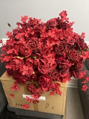 Red Roses And Hydrangea Flower Balls