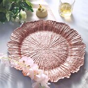 Rose Gold/Blush Reef Acrylic Plastic Charger Plate