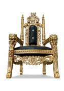 36" Kids Gold and Black Kids Lion King Throne Chair