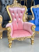  36" KID THRONE GOLD/PINK 