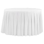 Polyester 21ft Table Skirt - White