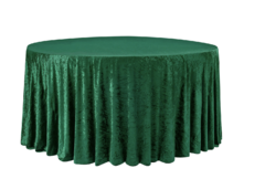  Emerald Green Velvet 132" Round Tablecloth 