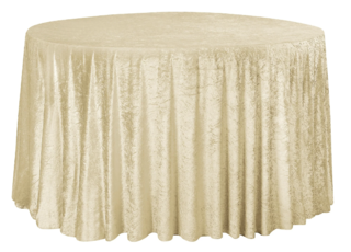 Champagne Velvet 132" Round Tablecloth