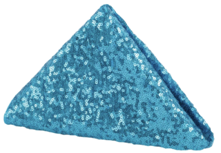 Glitz Sequin Napkin 20"x20" - Aqua Blue