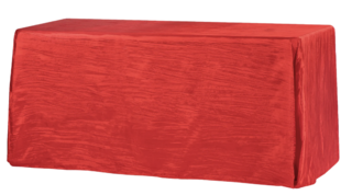 Accordion Crinkle Taffeta 90"x156" Rectangular Tablecloth - Red