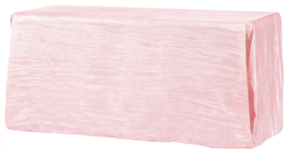 Accordion Crinkle Taffeta 90"x156" Rectangular Tablecloth - Pink