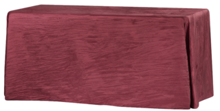 Accordion Crinkle Taffeta 90"x156" Rectangular Tablecloth - Burgundy