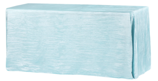 Accordion Crinkle Taffeta 90"x156" Rectangular Tablecloth - Baby Blue