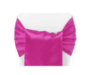 Wide Satin Sash - Fuchsia