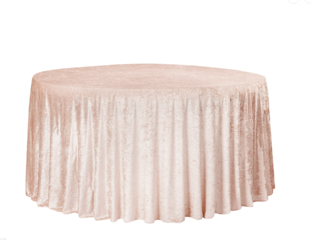 Blush/Rose Gold Velvet 132" Round Tablecloth