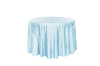 Accordion Crinkle Taffeta 120" Round Tablecloth - Baby Blue