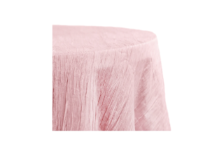 Accordion Crinkle Taffeta 120" Round Tablecloth - Pink