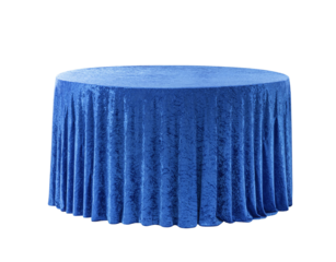  Royal Blue  -Velvet 120" Round Tablecloth 