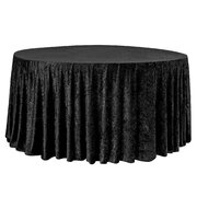 Black Velvet 132" Round Tablecloth 