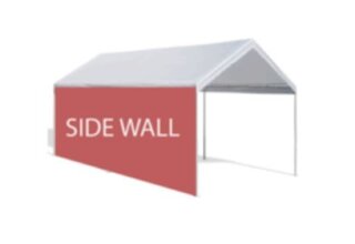 20' Solid White Side Wall