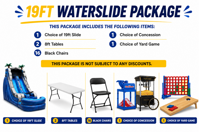 19FT WATERSLIDE SLIDE PACKAGE 19FT WATERSLIDE SLIDE PACKAGE