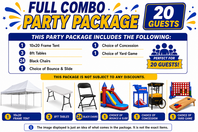 Full Combo Party Package (20 Guests) Full Combo Party Package (20 Guests)