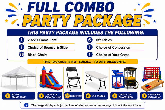 Full Combo Party Package (36 Guests) Full Combo Party Package (36 Guests)