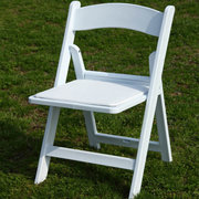 a) White Resin Chairs (with Pad)