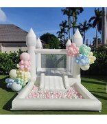 White Bounce House with Ball Pit