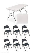 6ft Table and 6 Chair Set