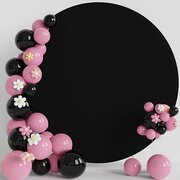 Black 6ft Round Backdrop