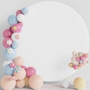 White 6ft Round Backdrop