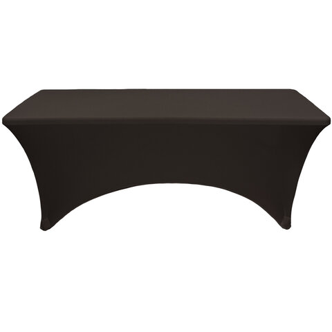 Spandex 6 ft Rectangular Table Cover Black Spandex 6 ft Rectangular Table Cover Black