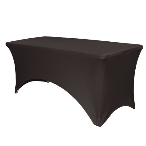 Spandex 8 ft Rectangular Table Cover Black Spandex 8 ft Rectangular Table Cover Black