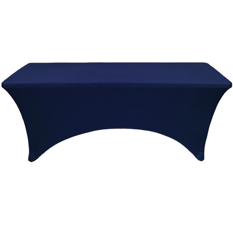 Spandex 6 ft Rectangular Table Cover Navy Blue Spandex 6 ft Rectangular Table Cover Navy Blue