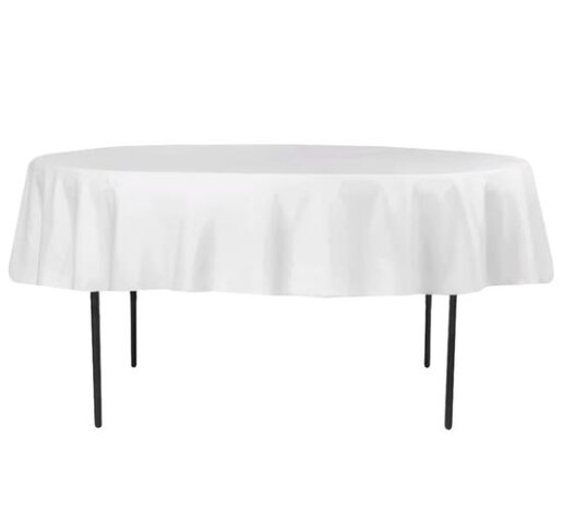 90” Round Linen - White 90” Round Linen - White