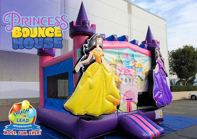 Pink & Purple Inflatable Princess Castle for Girls