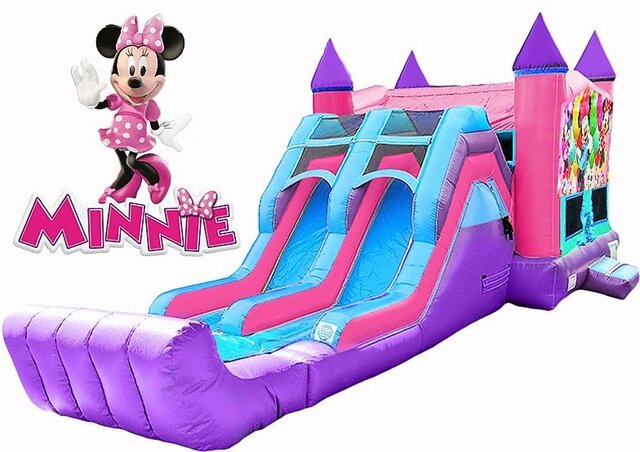 Minnie Mouse Bounce House & Slide(Pink & Purple Unit - Dry)