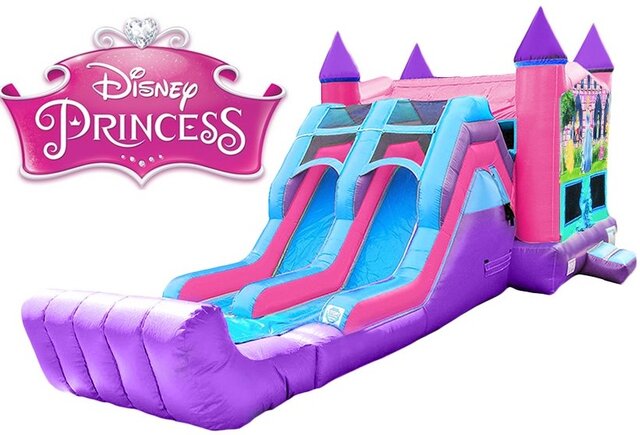 Princess Bounce House & Slide(Pink & Purple Unit - Dry)