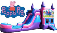 Peppa Pig Bounce House & Water Slide(Pink & Purple unit)